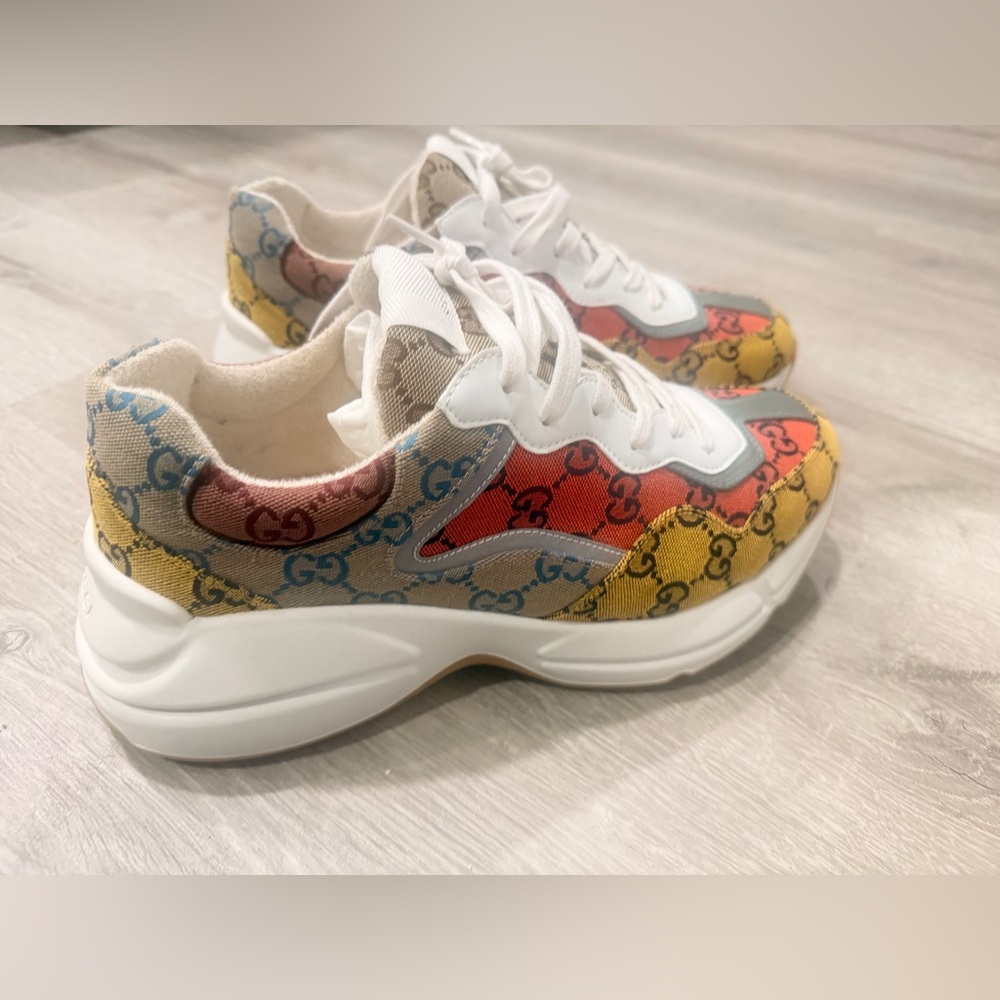 Gucci Multicolor GG Canvas Chunky Lace-Up Sneakers